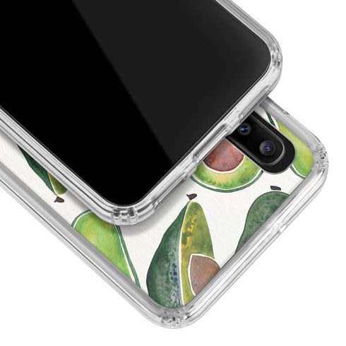 Cat Coq Avocados Galaxy A20 Clear Case